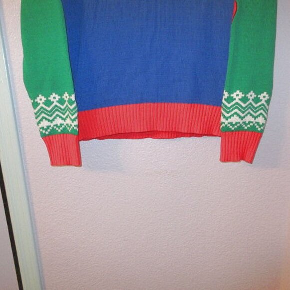 Spencer’s Peanuts Light Up Ugly Christmas Sweater Size M Snoopy Elbow Patches EC - Picture 11 of 12